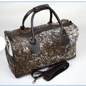 Natural Cowhide Leather Duffel Bag